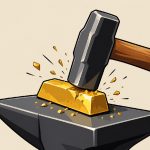 چکشی که روی تکه طلا ضربه می‌زند-آزاده عباسی